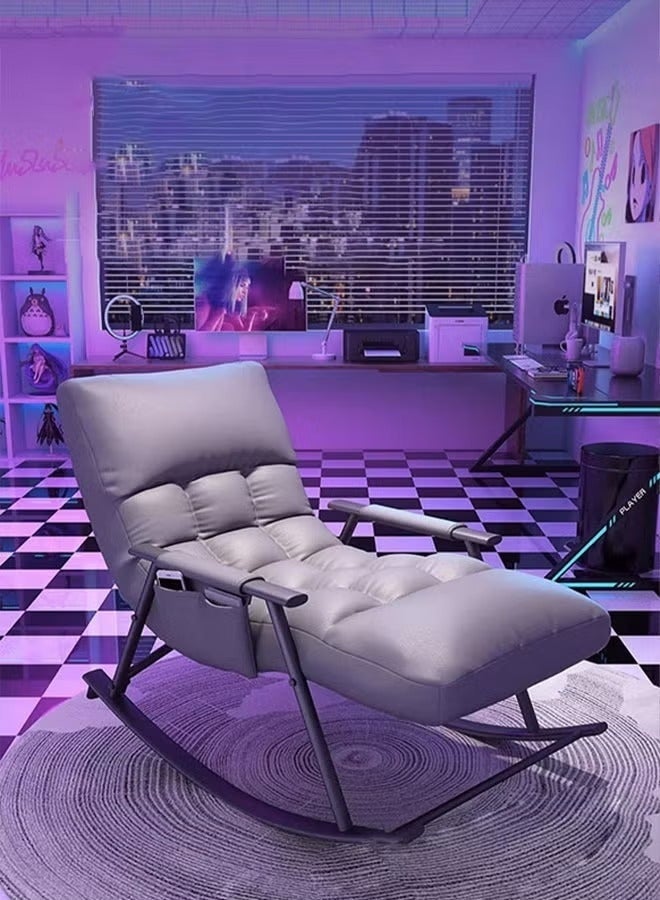 والالا كرسي هزاز لحضانة الأطفال، كرسي استرخاء حديث قابل للتعديل، يمكن الاستلقاء عليه أو النوم عليه، كرسي هزاز فردي، مناسب للشقق وغرف المعيشة وغرف النوم والشرفة. - Image 5