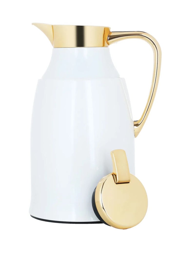 السيف غاليري ترمس الدرعية السيف غاليري، 1 لتر، حافظة داخلية زجاج حراري، هيكل خارجي استيل - أبيض - Image 4