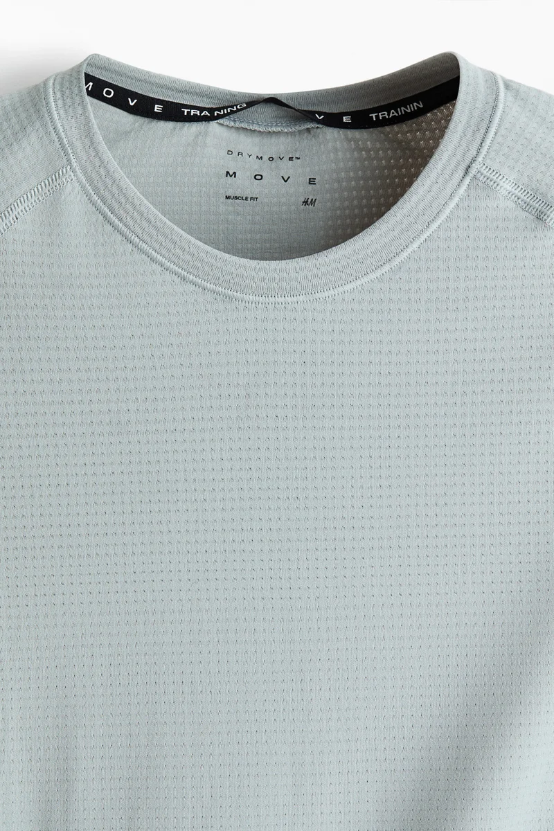 H&M  Muscle Fit Sports T-shirt with DryMove™ for Men | Best Price UAE