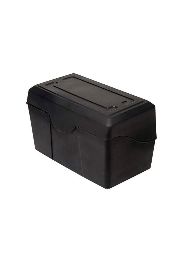 Advantus Plastic Card File Organizer, 4" x 6", 300-Card Capacity, Black - Image 4