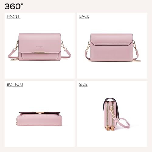 Roulens Small Crossbody Bag for Women,Cell Phone Purse Women's Shoulder Handbags Wallet Purse with Credit Card Slots - Image 4