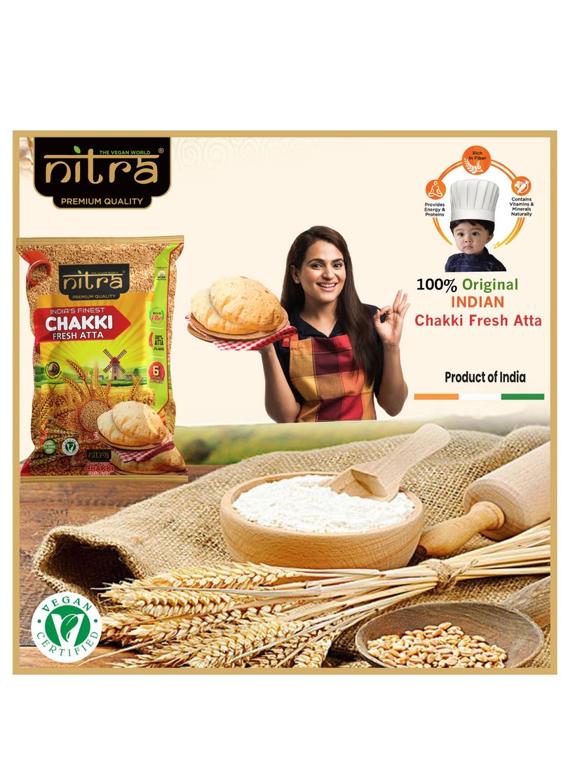 Nitra - Chakki Fresh Atta Flour 5kg - Image 1