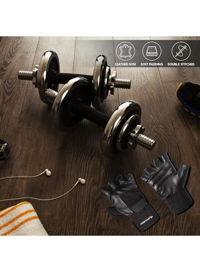 مايور قفازات مايور بريميير الجلدية مع دعم المعصم – أسود، مقاس حر - Image 4