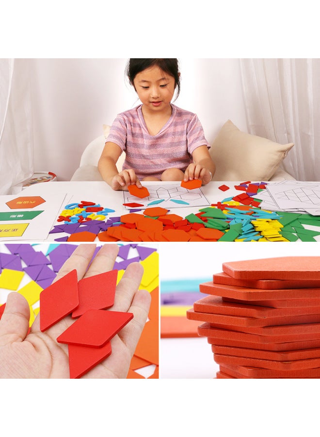Wooden Puzzle Early Education Children Boxed Puzzle Shape Digital Cognitive Puzzle Toy Intellectual Creative Building Blocks Toy-Color:MZM-day And Night Building Blocks - Image 3