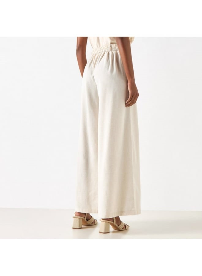 2Xtremz 2Xtremz Solid Wide Leg Pants with Pockets and Elasticated Waistband  - Image 1