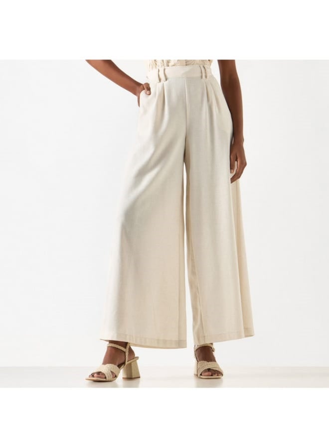 2Xtremz 2Xtremz Solid Wide Leg Pants with Pockets and Elasticated Waistband  - Image 2