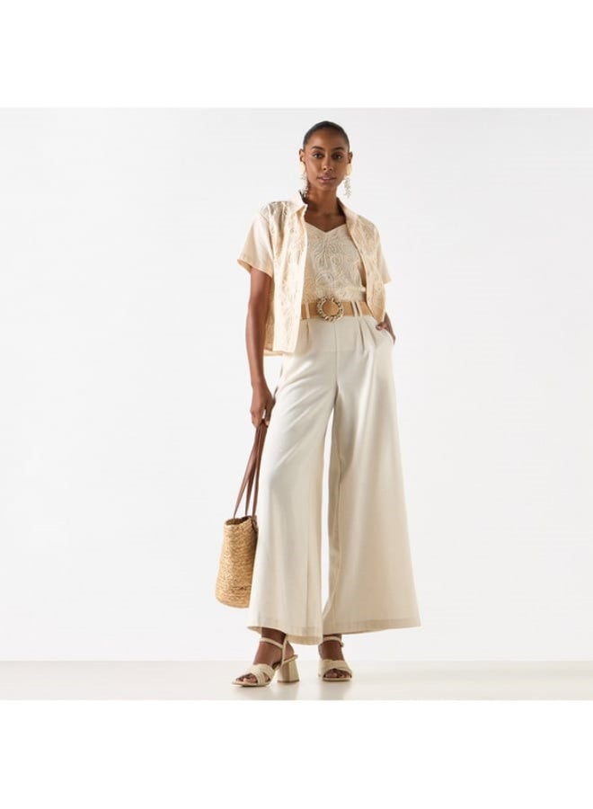 2Xtremz 2Xtremz Solid Wide Leg Pants with Pockets and Elasticated Waistband  - Image 4