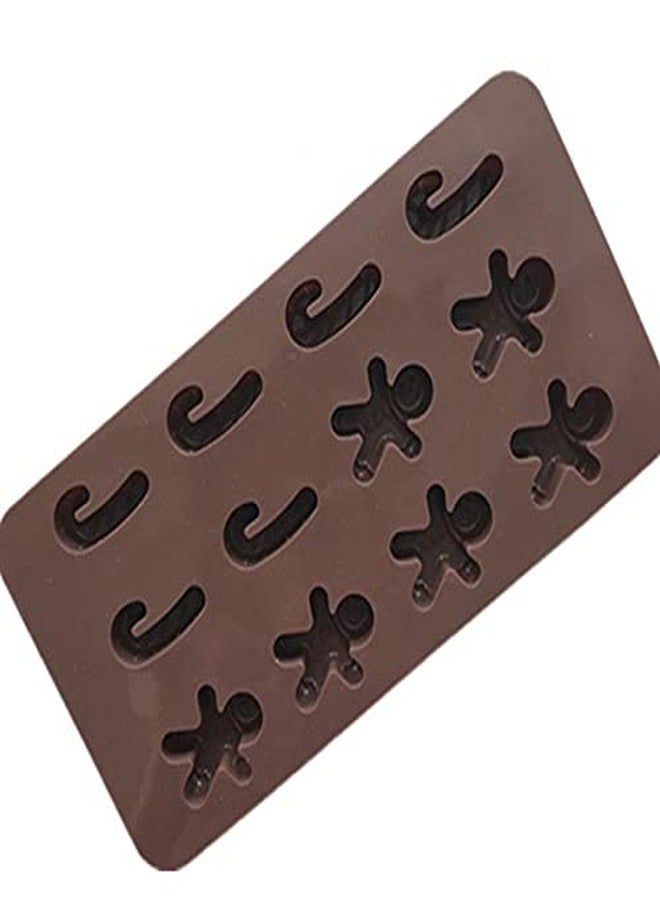Vedini™ Silicone 12 Cavity Mould Fondant Chocolate Resin Clay Candle Mould DIY Kitchen Baking (Output Weight :5-8 Grams) (Christmas Snowman) - Image 2