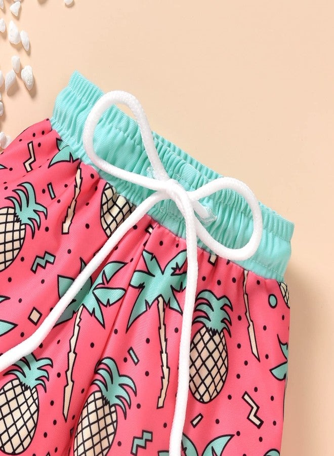 HIHA Infant Toddler Baby Boys Swim Trunk Swimming Shorts Swimsuit Beach Swimwear Bathing Suit for Little Boys Kids, Pink Pineapple, 3T - Image 5