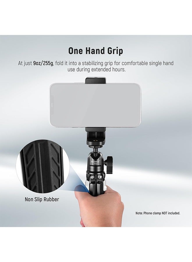 Neewer NEEWER Mini Metal Table Tripod with 360° Ball Head, Supports Vertical Recording and Handle, Portable Travel Tripod with 1/4 Inch Screw for Camera Mobile Phone Action Cam, Max. Load 3 kg, TP29  - Image 3