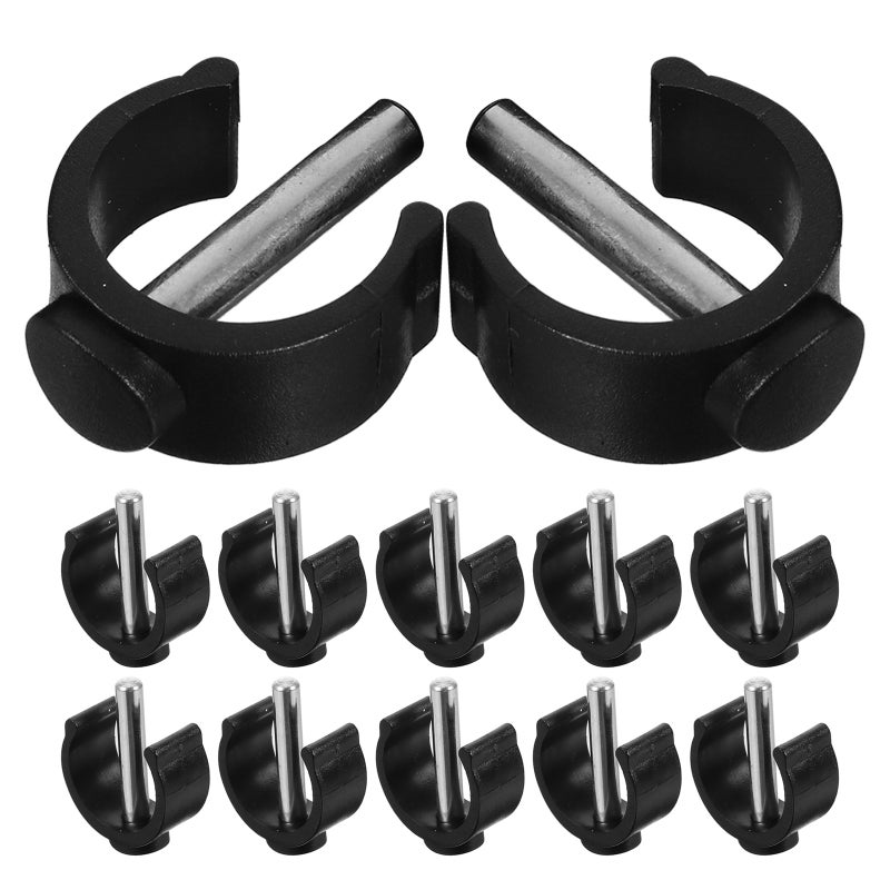 12pcs Crutch : Walker Tube Clip Pin Set Heavy Duty Steel Clamps For Walking Canes Non- For Seniors And Disabled - Image 1