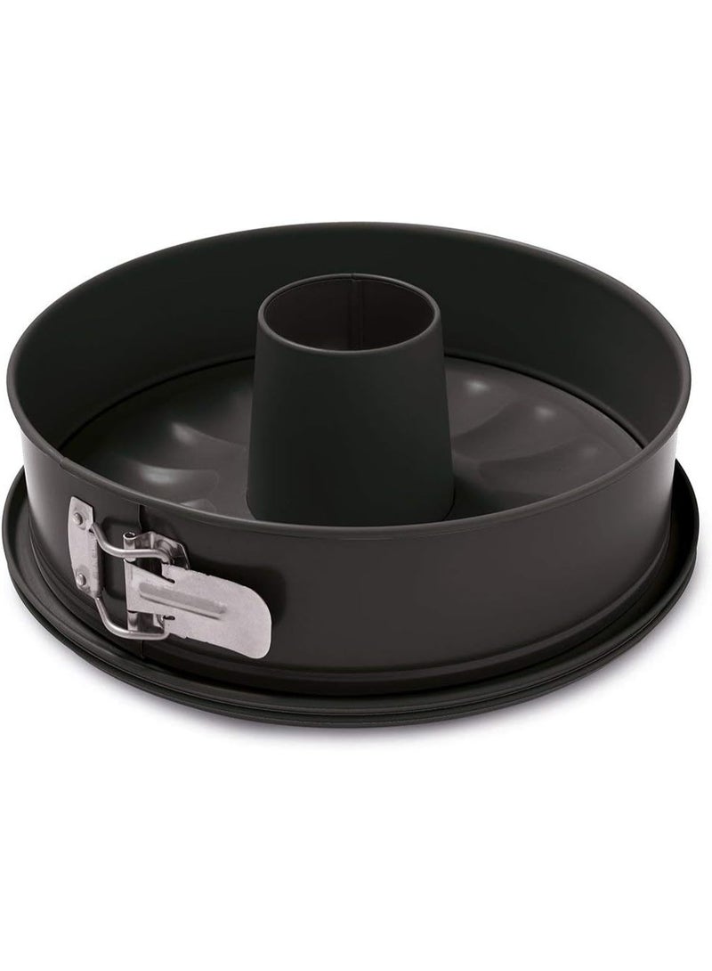Guardini Gardenia Springform Cake Tin 26 cm, Drip Base, Steel with Non-Stick Coating, Made in Italy, Black - Image 1