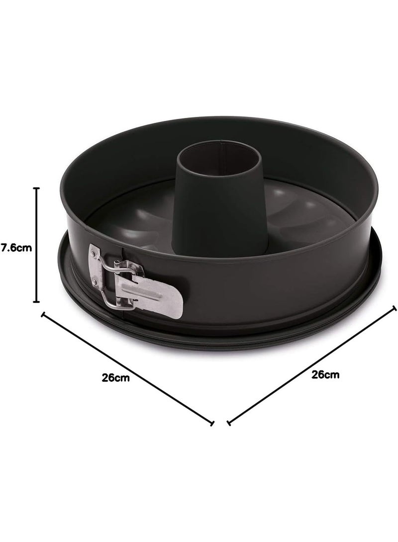 Guardini Gardenia Springform Cake Tin 26 cm, Drip Base, Steel with Non-Stick Coating, Made in Italy, Black - Image 2