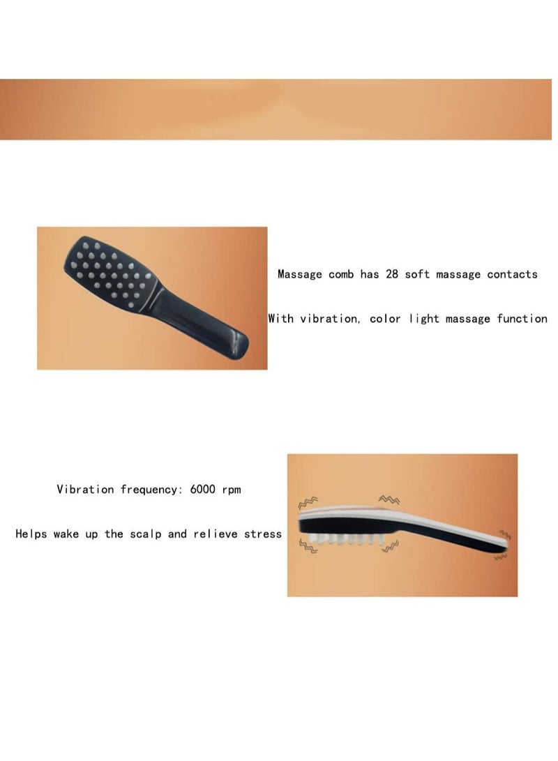 general Phototherapy Massage Comb, USB Rechargeable Electric Massage Comb, Vibration Sensitive Hair Comb for Hair Loss Massage and Head Care - Image 4