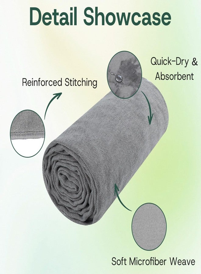 MIELIA Hot Yoga Towel Non Slip,Yoga Mat Towel with Grip Dots - Super Absorbent Microfiber Sweat Towel for Hot Yoga & Pilates, 72" x 24.5", Gray - Image 3
