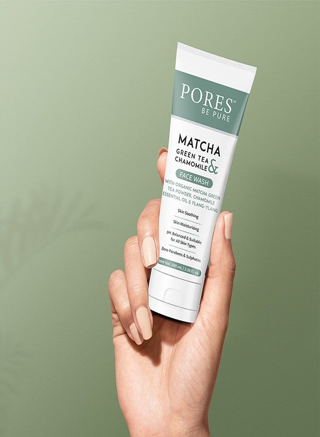 PORES Be Pure Green Tea Face Wash with Vitamin C & Zinc | Anti-Acne, Oil Control & Deep Cleansing Face Wash for All Type Of Skin | Sulfate-Free, Gentle Face Cleanser for Men & Women - (100mL X 3) - Image 3