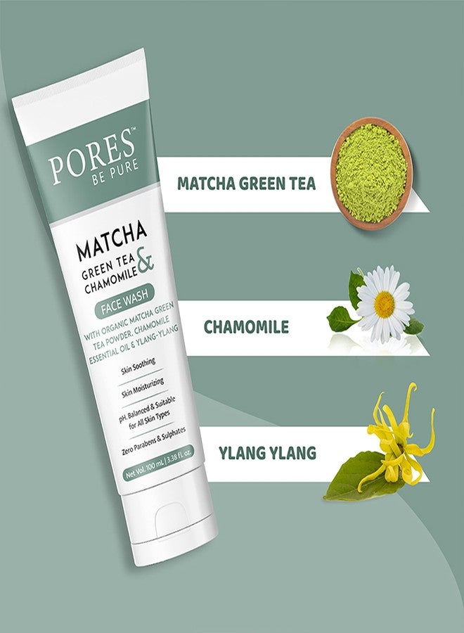 PORES Be Pure Green Tea Face Wash with Vitamin C & Zinc | Anti-Acne, Oil Control & Deep Cleansing Face Wash for All Type Of Skin | Sulfate-Free, Gentle Face Cleanser for Men & Women - (100mL X 3) - Image 4