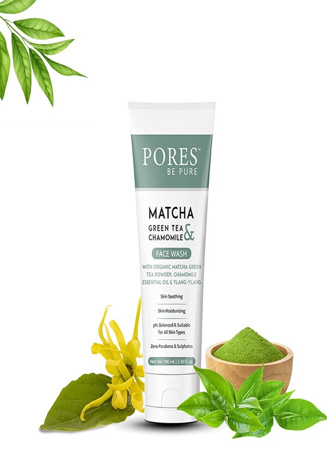PORES Be Pure Green Tea Face Wash with Vitamin C & Zinc | Anti-Acne, Oil Control & Deep Cleansing Face Wash for All Type Of Skin | Sulfate-Free, Gentle Face Cleanser for Men & Women - (100mL X 3) - Image 2
