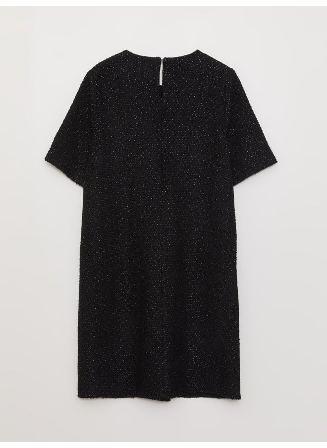 LC WAIKIKI - Crew Neck Dobby Short Sleeve Maternity Dress - Image 1