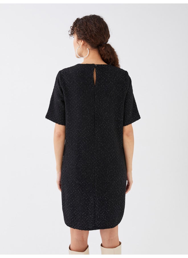 LC WAIKIKI - Crew Neck Dobby Short Sleeve Maternity Dress - Image 1