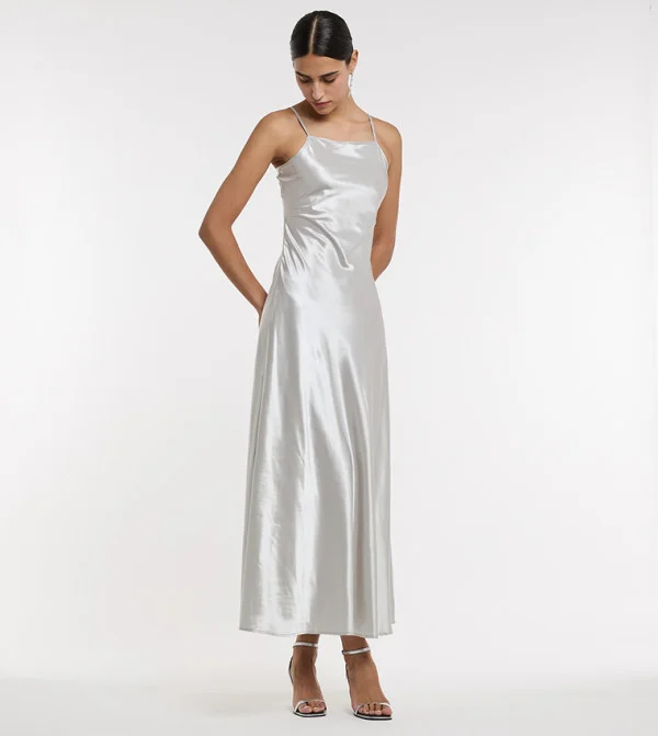 BCBG BCBG Long Satin Slip Dress -1