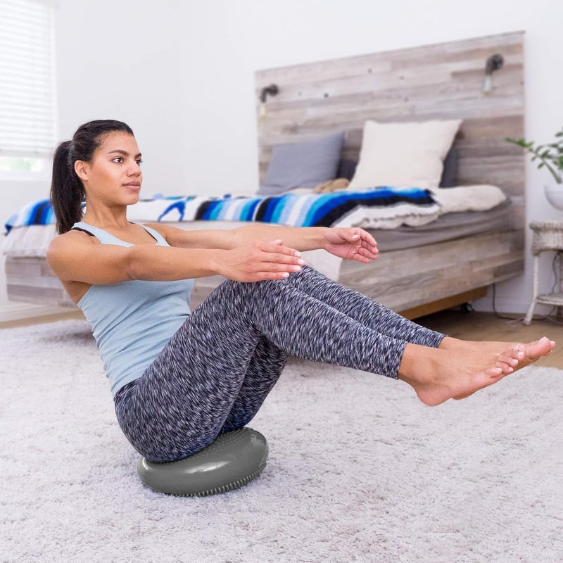 ProsourceFit Core Balance Disc Trainer, 14” Diameter with Pump for Improving Posture, Fitness, Stability - Image 2