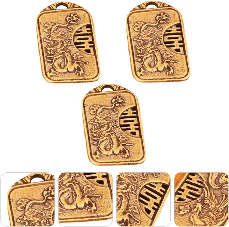 كلاراكو سلسلة مفاتيح من 3 قطع من كلاركو، قلادة، قرط، سلسلة مفاتيح، سحر صيني، سحر الصداقة، سحر الحظ، حقيبة يد، محفظة، حقيبة، سحر نحاسي، سوار، قلادة، محفظة، حقيبة، نحاس، محظوظ - Image 2