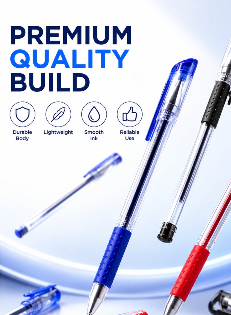 24PCS 0.5mm Gel Pens Set Multicolor Smooth Writing Gel Pens For School Office Students Blue Black Red - Image 5