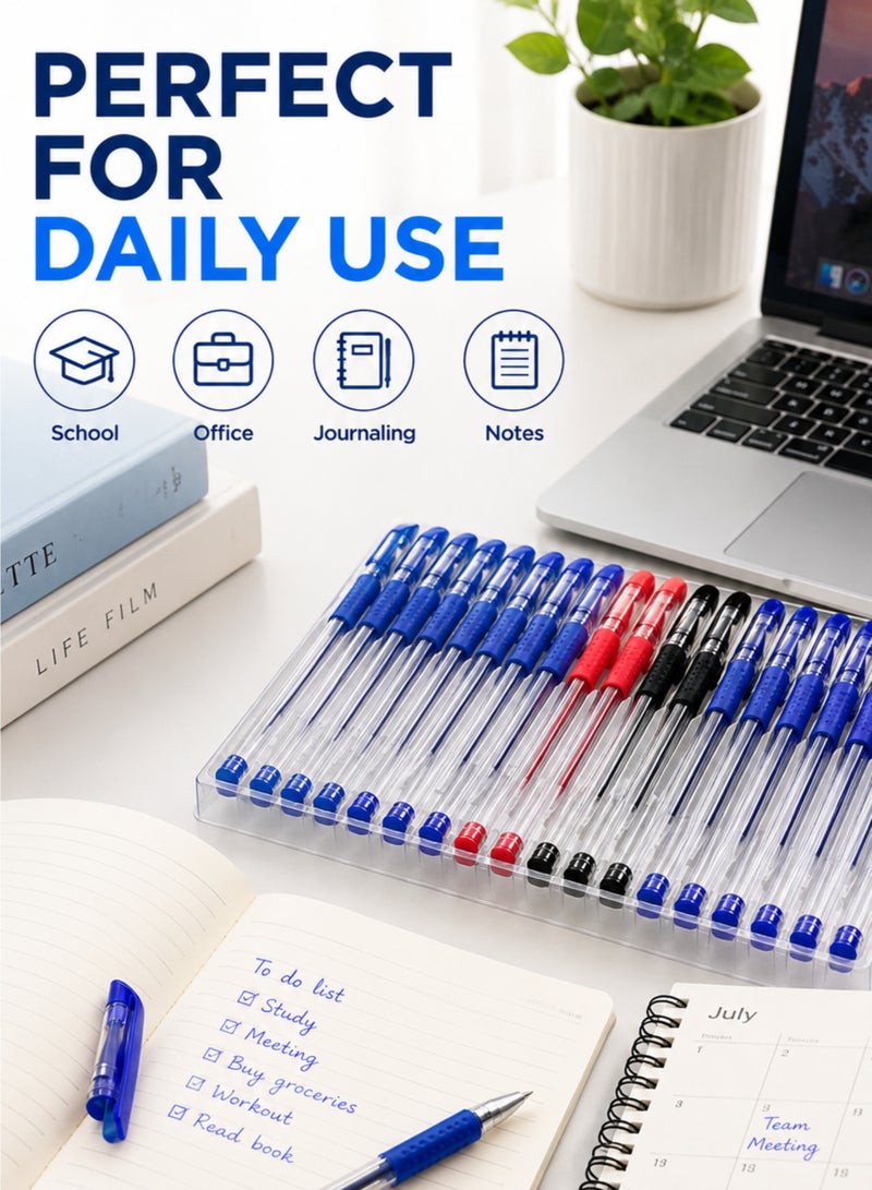 24PCS 0.5mm Gel Pens Set Multicolor Smooth Writing Gel Pens For School Office Students Blue Black Red - Image 3
