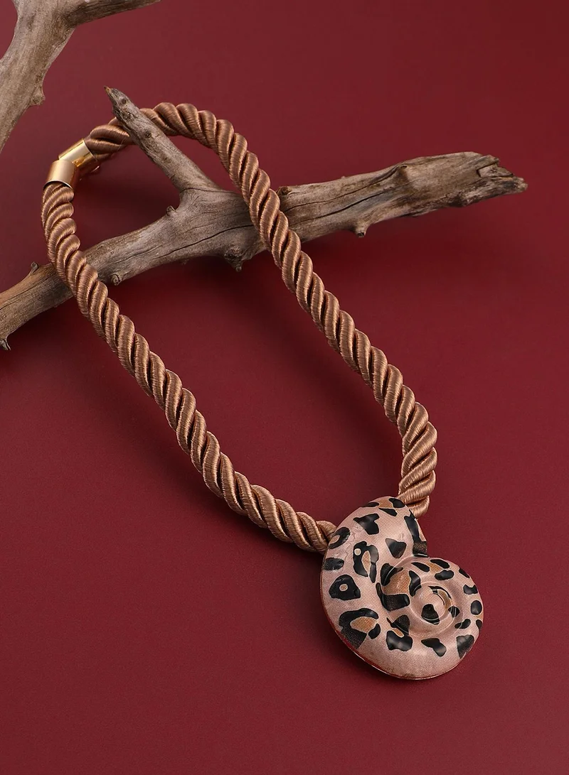 Leopard Print Heart Necklace