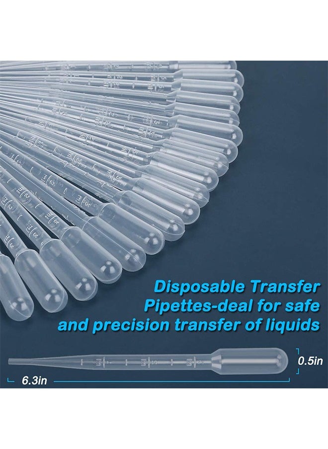 اتش واي 100PCS البلاستيك الماصات نقل المتاح ، 3ML معايرة ماصة قطارة لمختبر العلوم  - Image 2