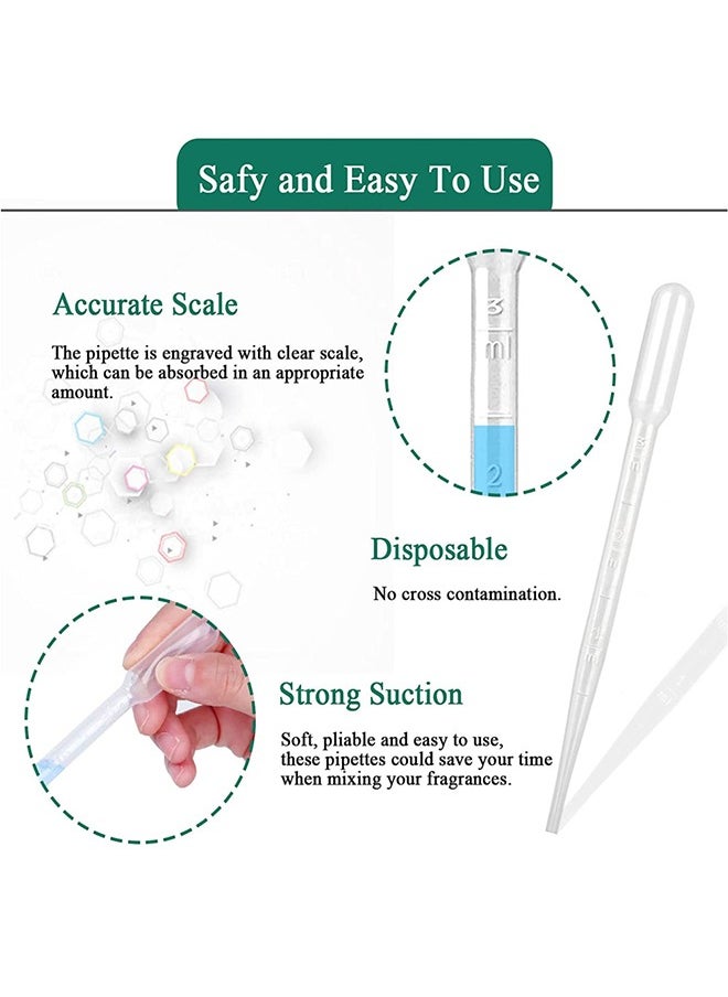 اتش واي 100PCS البلاستيك الماصات نقل المتاح ، 3ML معايرة ماصة قطارة لمختبر العلوم  - Image 3