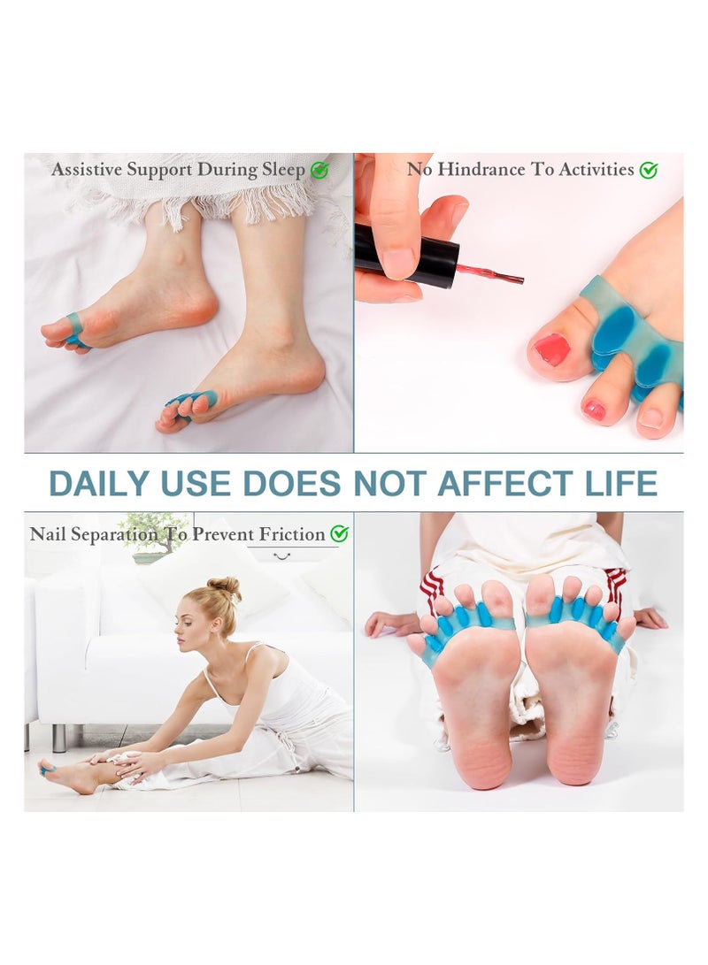 اثنين من الذكور والإناث تو فاصل ، فاصل القدم ، التهاب اللفافة الأخمصية ، موسع القدم لتخفيف الألم و صحة القدم . إصبع القدم المطرقة تصحيح جهاز تصحيح التهاب كيس الإبهام - Image 2