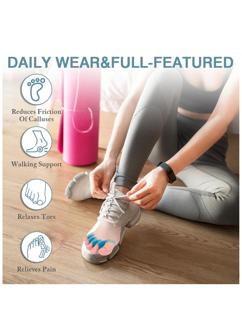 اثنين من الذكور والإناث تو فاصل ، فاصل القدم ، التهاب اللفافة الأخمصية ، موسع القدم لتخفيف الألم و صحة القدم . إصبع القدم المطرقة تصحيح جهاز تصحيح التهاب كيس الإبهام - Image 4