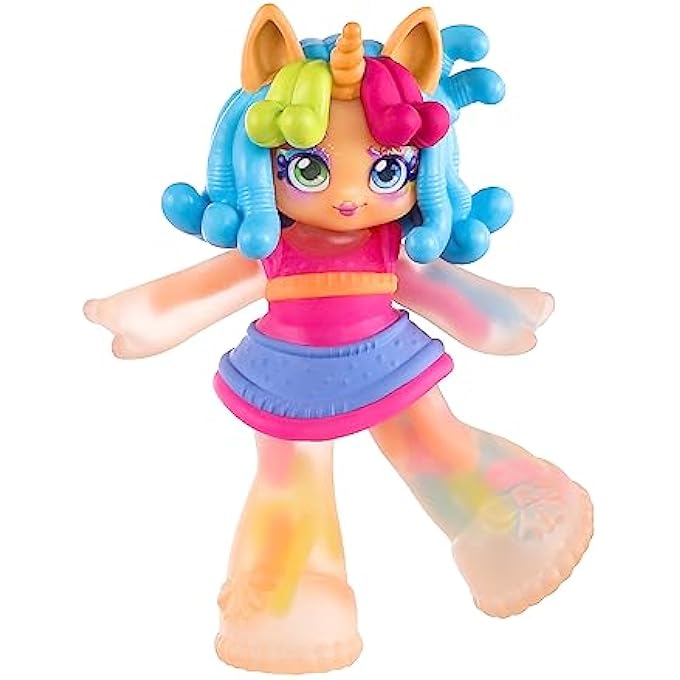 Bandai 18508 Doublicious 2 Pack, Bubba Gumm and Gummi Sours, Squishy, Smooshy, Stretchy Candy Unicorn Themed Dolls with Unique Charms Inside, Medium - Image 4