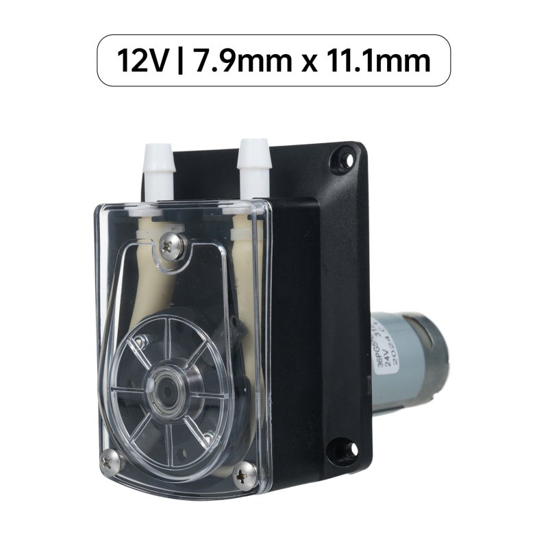 Peristaltic Pump 12V High-Flow Food-Grade Pharmed Bpt Tube - Durable Rust-Resistant 304 Stainless Steel Screws Dosing Pump for Home Appliances Analytical Testing Beverage Machines - Image 1
