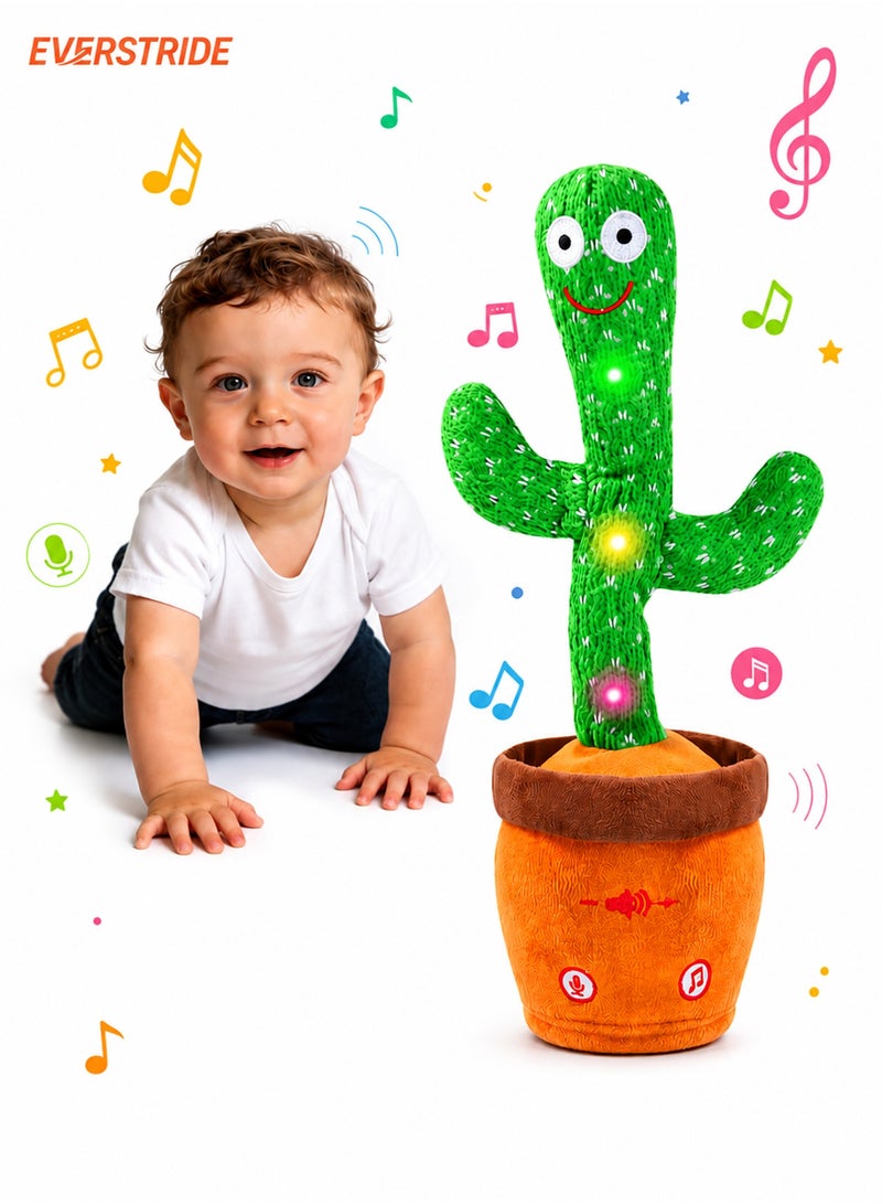 EVERSTRIDE Cactus Toy Interactive Dancing Talking Baby Toy, Musical Singing Repeat What You Say Light Up Toy for Infants & Toddlers 6–18 Months, 1 2 3 Year Old Boy Girl - Image 1