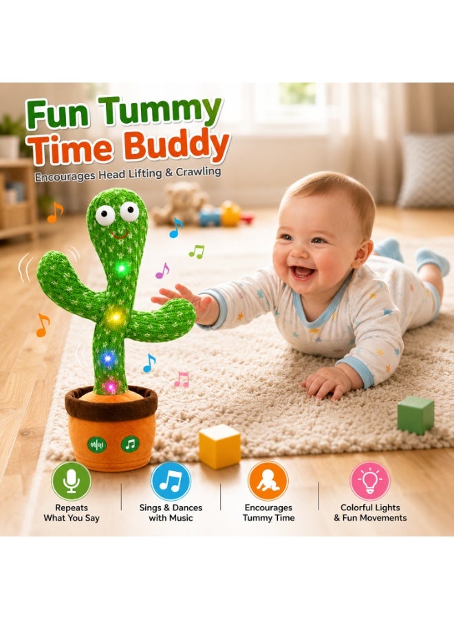 EVERSTRIDE Cactus Toy Interactive Dancing Talking Baby Toy, Musical Singing Repeat What You Say Light Up Toy for Infants & Toddlers 6–18 Months, 1 2 3 Year Old Boy Girl - Image 4