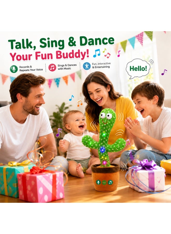 EVERSTRIDE Cactus Toy Interactive Dancing Talking Baby Toy, Musical Singing Repeat What You Say Light Up Toy for Infants & Toddlers 6–18 Months, 1 2 3 Year Old Boy Girl - Image 5