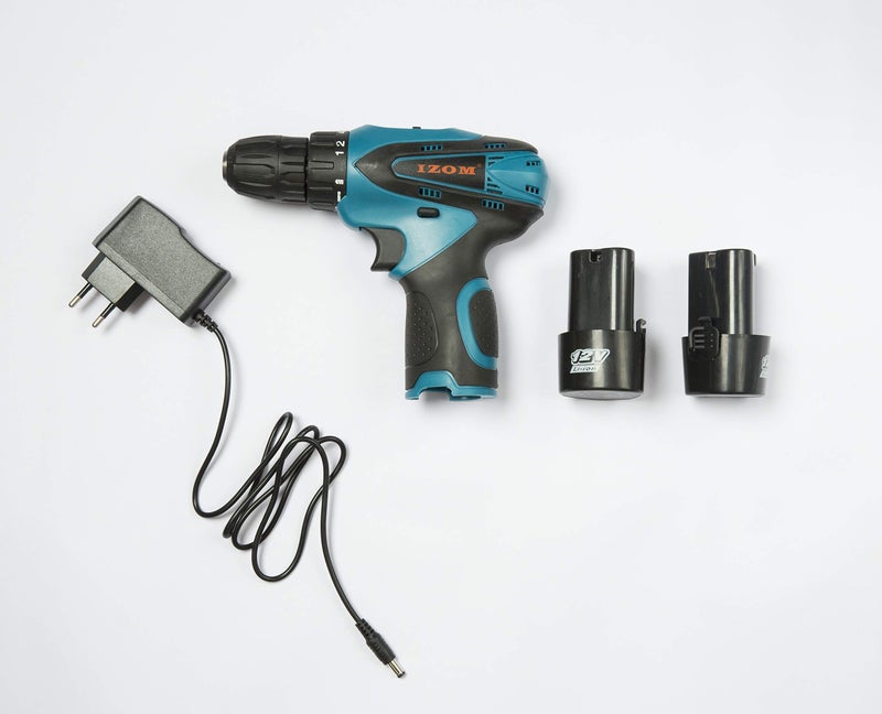 IZOM 12v Cordless Drill Set(Set of 38 in Blow Mould Case,Blue) - Image 2