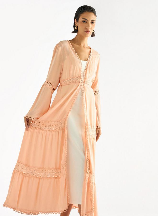 Splash FAV Tiered Lace Trim Dress - Image 2