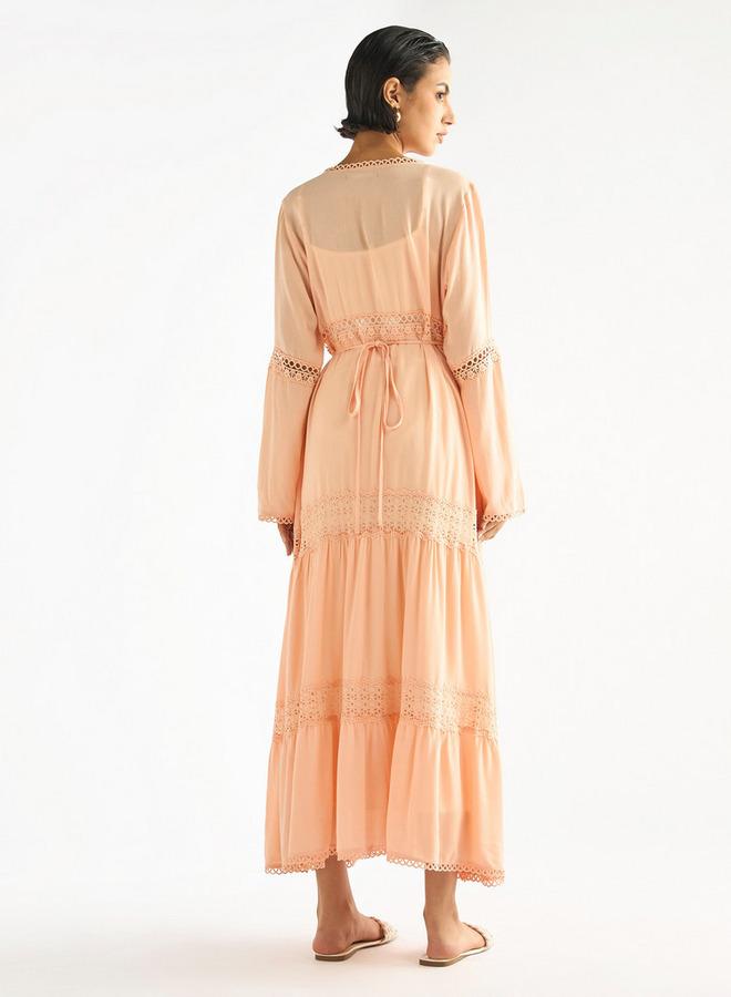 Splash FAV Tiered Lace Trim Dress - Image 3