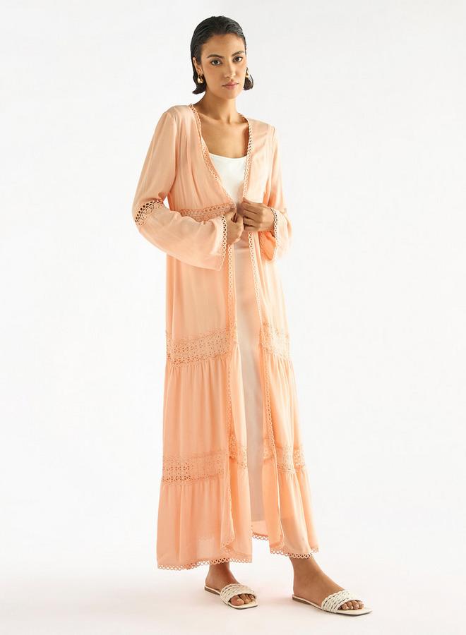 Splash FAV Tiered Lace Trim Dress - Image 1