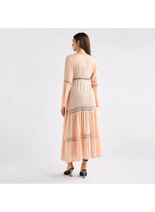 Splash FAV Tiered Lace Trim Dress