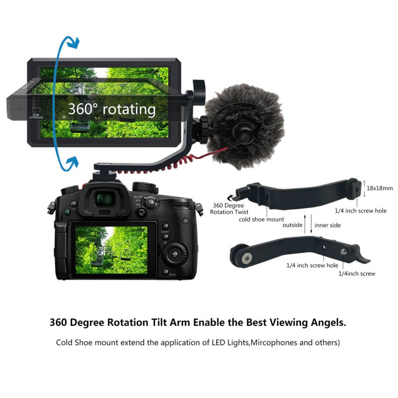 ANDYCINE 4K Monitor 5.7 Inch IPS 1920x1080 Resolution - 4K HDMI Interface Field Monitor - Rec.709 Color Accuracy for Video Recording - Image 3