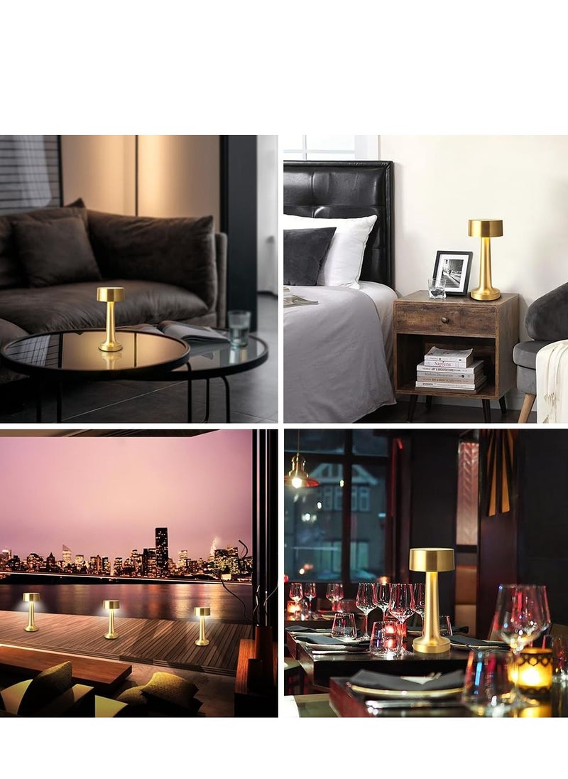 R.VIHAN - Cordless Portable LED Table Lamp for Indoor and Outdoor Use USB Rechargeable Lamp Metal Light Bedside Lamp, Dinning Room Lamp - Image 1