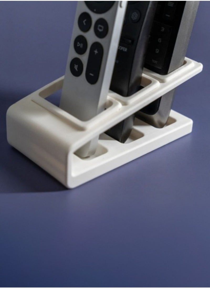 3D Brothers Elegant White Remote Holder – Organize Up to 3 Remotes with a Stylish Touch for Any Room in Your Home  - Image 2