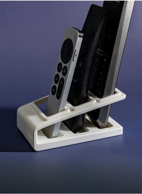 Elegant White Remote Holder – Organize Up to 3 Remotes with a Stylish Touch for Any Room in Your Home