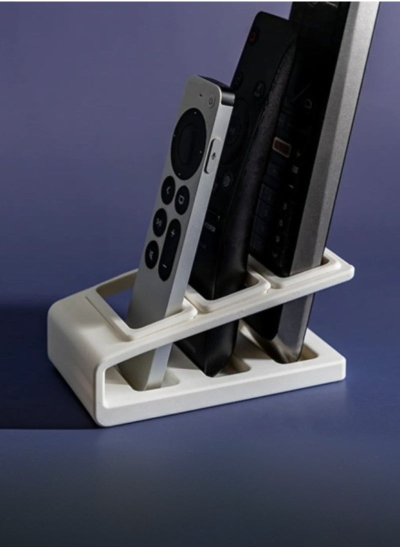 3D Brothers Elegant White Remote Holder – Organize Up to 3 Remotes with a Stylish Touch for Any Room in Your Home  - Image 1