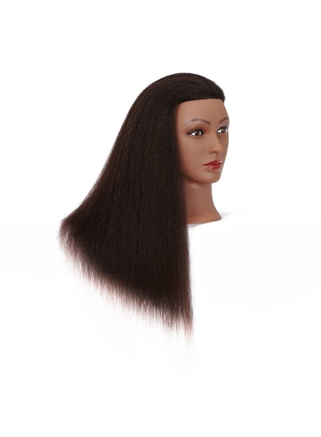 Hairingrid Mannequin Head 16" 100% Real Hair Hairdresser Cosmetology Mannequin Manikin Training Head Hair And Free Clamp Holder (R72026B0216) - Image 3